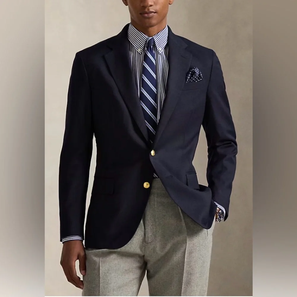 Ralph Lauren men’s suit jacket / Polo blazer. 100% wool. 2-button. Navy blue. 46 - Picture 1 of 14